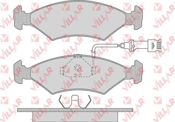 Villar 626.0735 - Bremžu uzliku kompl., Disku bremzes autodraugiem.lv