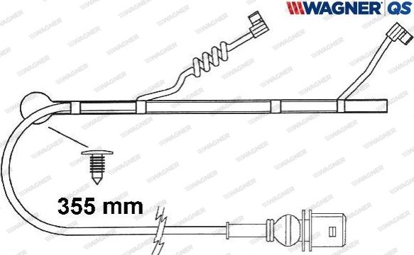 Wagner 587032W - Indikators, Bremžu uzliku nodilums autodraugiem.lv