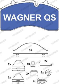 Wagner 2915804950 - Bremžu uzliku kompl., Disku bremzes autodraugiem.lv