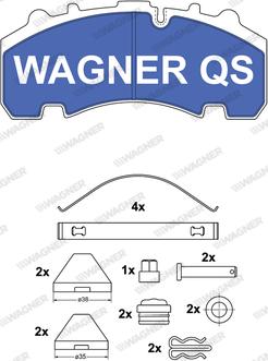 Wagner 2926304950 - Bremžu uzliku kompl., Disku bremzes autodraugiem.lv