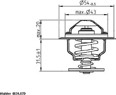 WAHLER 4820.87D - Termostats, Dzesēšanas šķidrums autodraugiem.lv