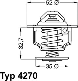 WAHLER 4270.88D - Termostats, Dzesēšanas šķidrums autodraugiem.lv