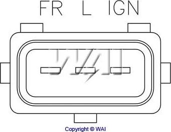 WAI IB545 - Ģeneratora sprieguma regulators autodraugiem.lv