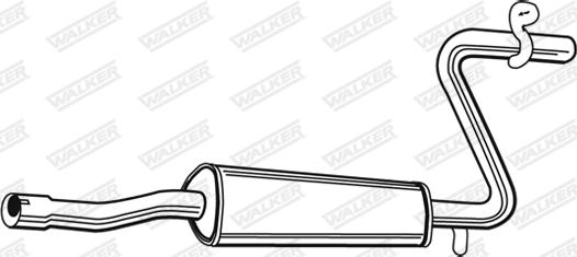 Walker 70701 - Vidējais izpl. gāzu trokšņa slāpētājs autodraugiem.lv