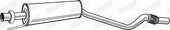 Walker 19968 - Vidējais izpl. gāzu trokšņa slāpētājs autodraugiem.lv