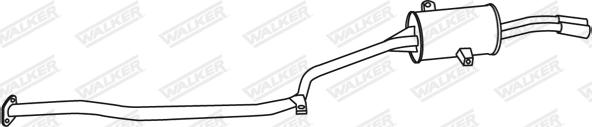 Walker 19445 - Izplūdes gāzu trokšņa slāpētājs (pēdējais) autodraugiem.lv