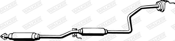 Walker 15130 - Vidējais izpl. gāzu trokšņa slāpētājs autodraugiem.lv
