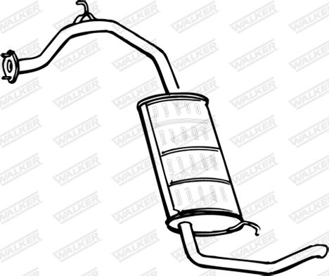 Walker 16436 - Izplūdes gāzu trokšņa slāpētājs (pēdējais) autodraugiem.lv