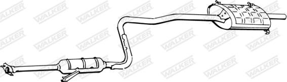 Walker 16666 - Izplūdes gāzu trokšņa slāpētājs (pēdējais) autodraugiem.lv