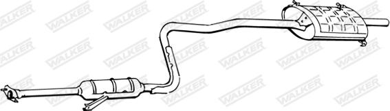 Walker 16672 - Izplūdes gāzu trokšņa slāpētājs (pēdējais) autodraugiem.lv