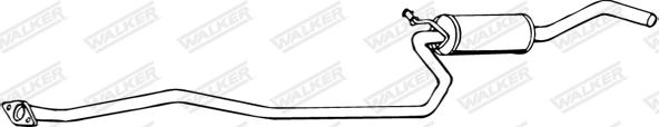 Walker 16091 - Vidējais izpl. gāzu trokšņa slāpētājs autodraugiem.lv