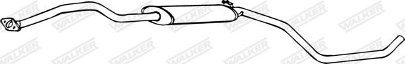 Walker 16150 - Vidējais izpl. gāzu trokšņa slāpētājs autodraugiem.lv