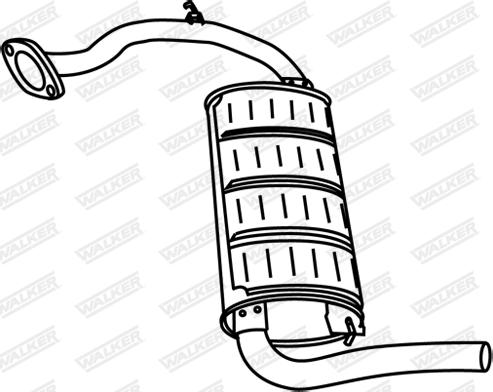 Walker 18743 - Izplūdes gāzu trokšņa slāpētājs (pēdējais) autodraugiem.lv