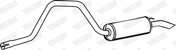 Walker 17561 - Izplūdes gāzu trokšņa slāpētājs (pēdējais) autodraugiem.lv