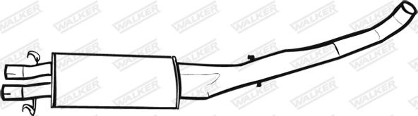 Walker 17877 - Vidējais izpl. gāzu trokšņa slāpētājs autodraugiem.lv