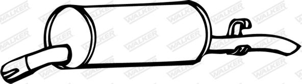 Walker 17366 - Izplūdes gāzu trokšņa slāpētājs (pēdējais) autodraugiem.lv