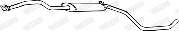 Walker 17714 - Vidējais izpl. gāzu trokšņa slāpētājs autodraugiem.lv