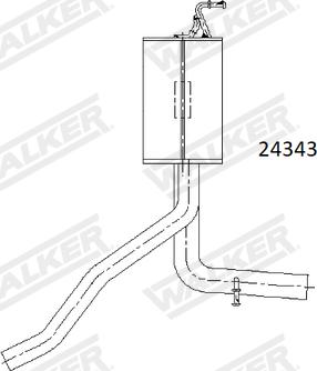 Walker 24343 - Izplūdes gāzu trokšņa slāpētājs (pēdējais) autodraugiem.lv