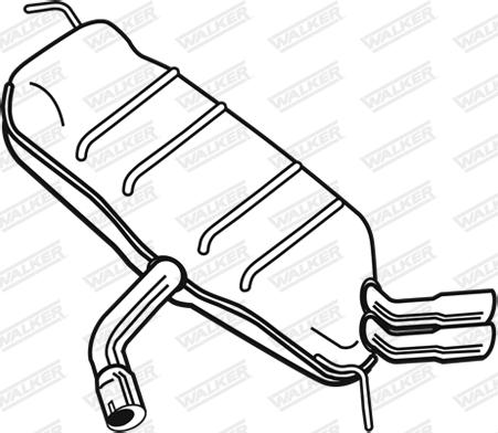 Walker 25088 - Izplūdes gāzu trokšņa slāpētājs (pēdējais) autodraugiem.lv