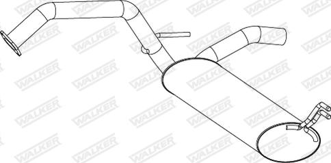 Walker 25285 - Izplūdes gāzu trokšņa slāpētājs (pēdējais) autodraugiem.lv