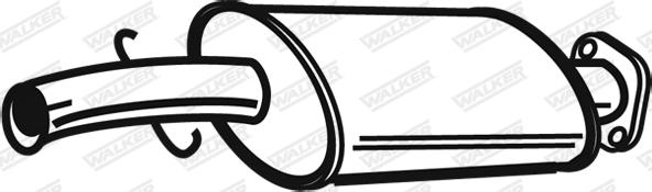 Walker 21108 - Vidējais izpl. gāzu trokšņa slāpētājs autodraugiem.lv