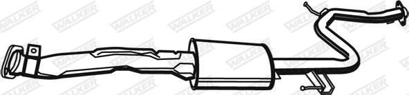 Walker 21136 - Vidējais izpl. gāzu trokšņa slāpētājs autodraugiem.lv