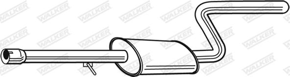Walker 23481 - Vidējais izpl. gāzu trokšņa slāpētājs autodraugiem.lv