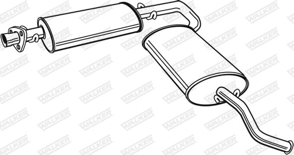 Walker 23647 - Izplūdes gāzu trokšņa slāpētājs (pēdējais) autodraugiem.lv