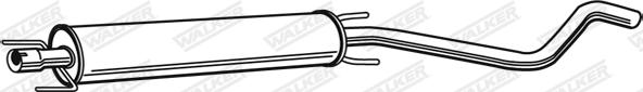 Walker 23195 - Vidējais izpl. gāzu trokšņa slāpētājs autodraugiem.lv