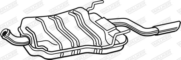 Walker 22146 - Izplūdes gāzu trokšņa slāpētājs (pēdējais) autodraugiem.lv