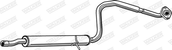Walker 22845 - Vidējais izpl. gāzu trokšņa slāpētājs autodraugiem.lv