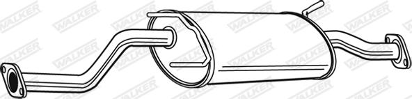 Walker 22837 - Vidējais izpl. gāzu trokšņa slāpētājs autodraugiem.lv