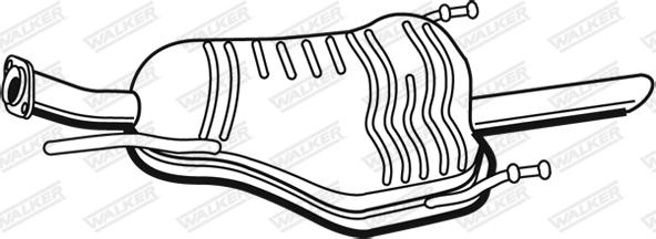 Walker 72357 - Izplūdes gāzu trokšņa slāpētājs (pēdējais) autodraugiem.lv