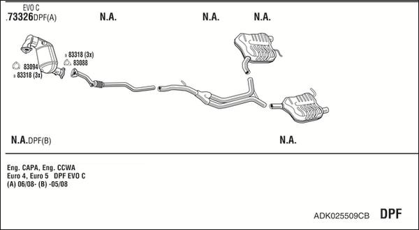 Walker ADK025509CB - Izplūdes gāzu sistēma autodraugiem.lv