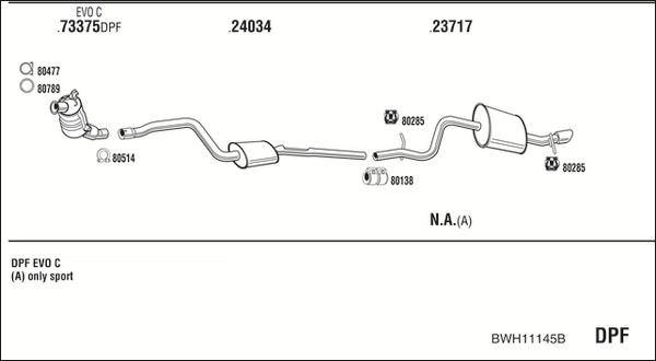 Walker BWH11145B - Izplūdes gāzu sistēma autodraugiem.lv