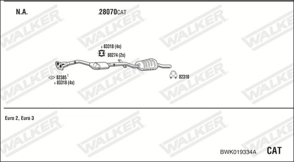Walker BWK019334A - Izplūdes gāzu sistēma autodraugiem.lv