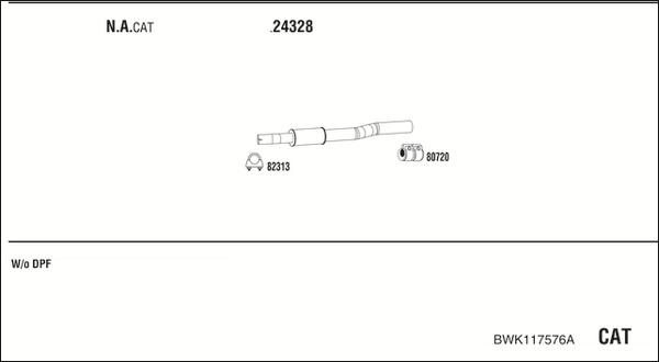 Walker BWK117576A - Izplūdes gāzu sistēma autodraugiem.lv