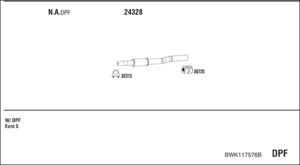 Walker BWK117576B - Izplūdes gāzu sistēma autodraugiem.lv