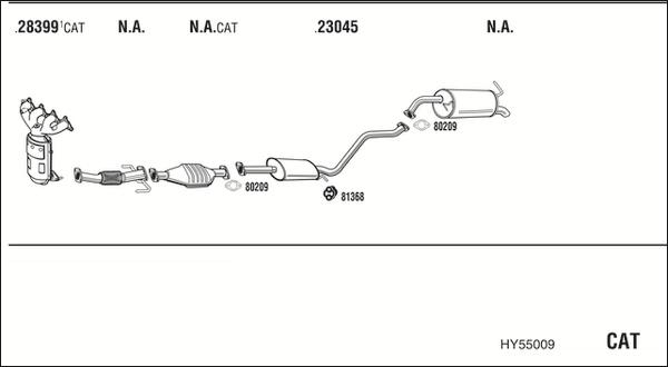 Walker HY55009 - Izplūdes gāzu sistēma autodraugiem.lv