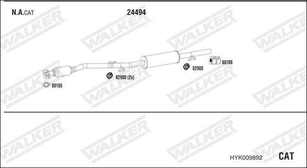 Walker HYK009892 - Izplūdes gāzu sistēma autodraugiem.lv