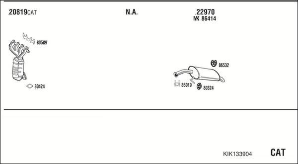 Walker KIK133904 - Izplūdes gāzu sistēma autodraugiem.lv