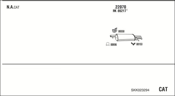 Walker SKK023294 - Izplūdes gāzu sistēma autodraugiem.lv