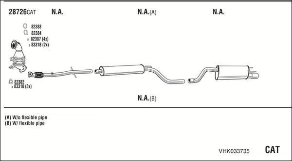 Walker VHK033735 - Izplūdes gāzu sistēma autodraugiem.lv