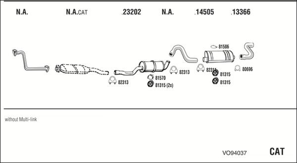 Walker VO94037 - Izplūdes gāzu sistēma autodraugiem.lv