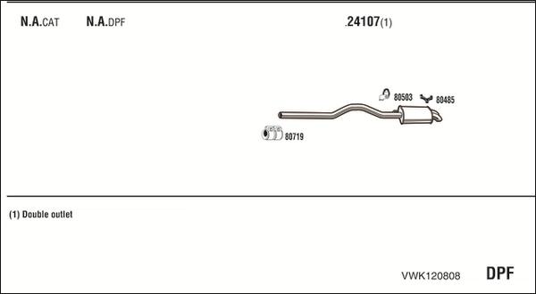 Walker VWK120808 - Izplūdes gāzu sistēma autodraugiem.lv