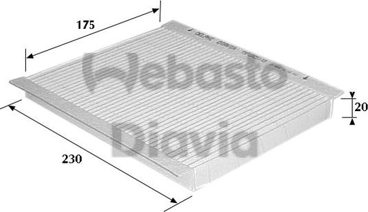 Webasto 82D0325116A - Filtrs, Salona telpas gaiss autodraugiem.lv