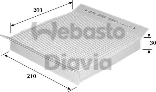 Webasto 82D0325124A - Filtrs, Salona telpas gaiss autodraugiem.lv