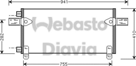Webasto 82D0225575A - Kondensators, Gaisa kond. sistēma autodraugiem.lv