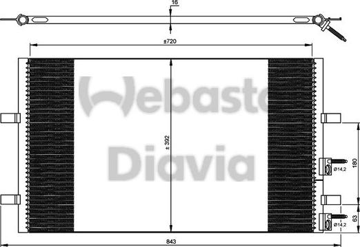 Webasto 82D0225640A - Kondensators, Gaisa kond. sistēma autodraugiem.lv