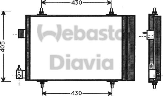Webasto 82D0225250A - Kondensators, Gaisa kond. sistēma autodraugiem.lv